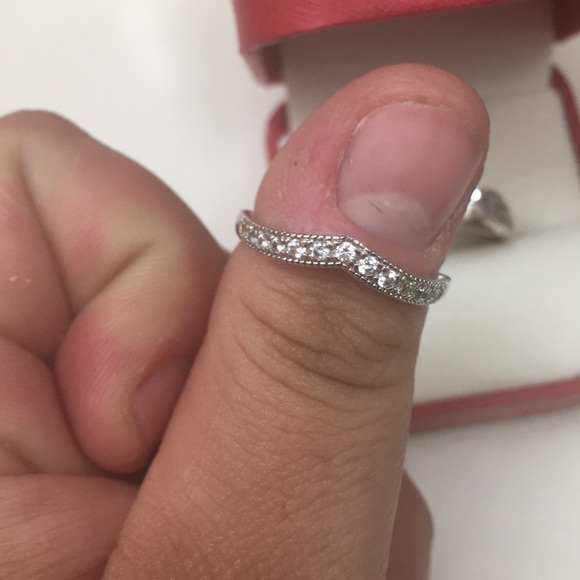 Engagement Ring && Wedding band size 8 - Picture 3 of 6